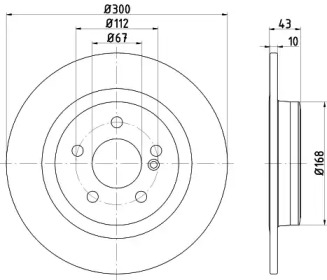 HELLA PAGID 8dd355122871 -  Диск тормозной